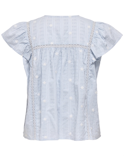 JDY - JDYFia Embroidery Skjorte - Cashmere Blue